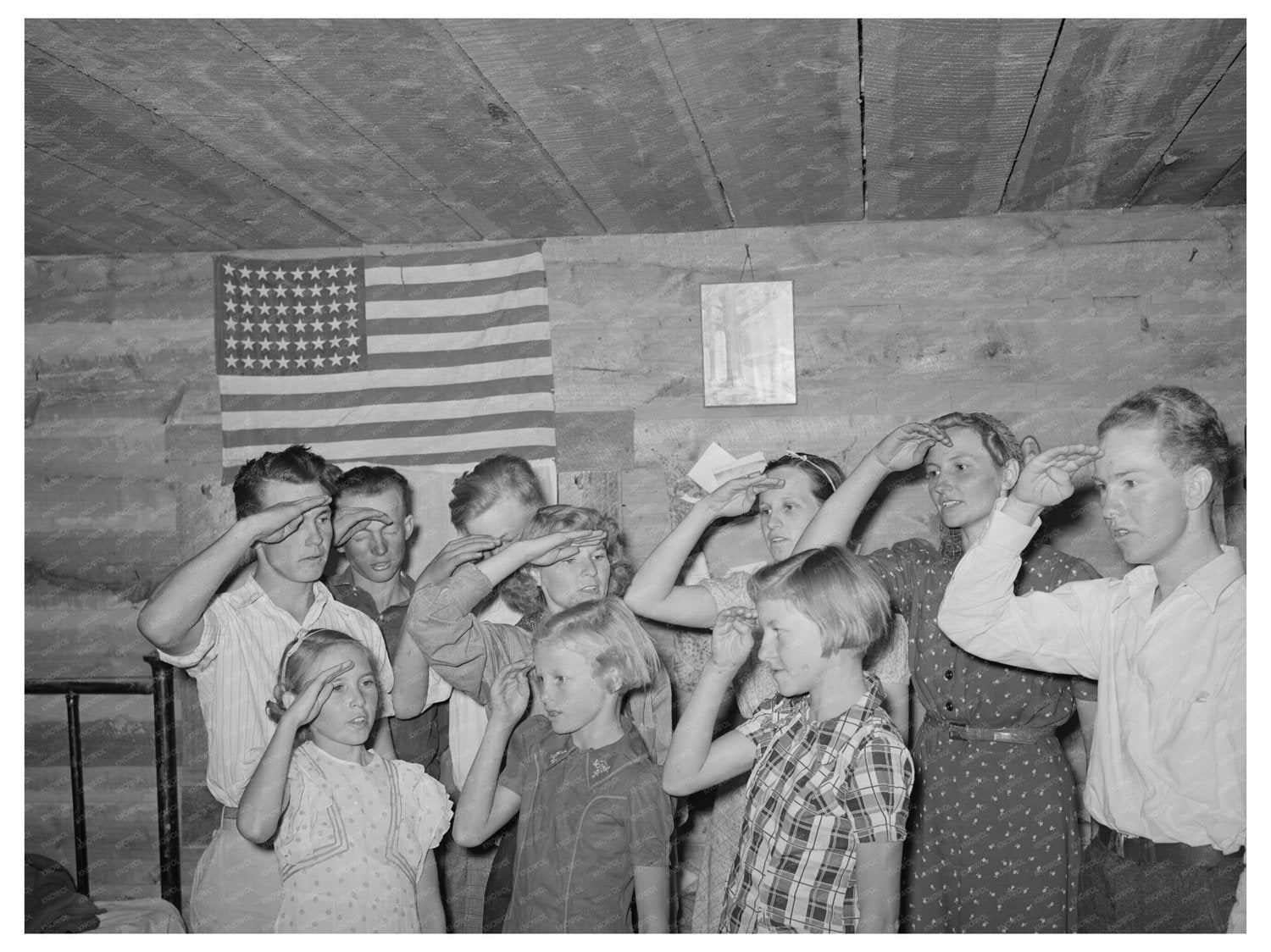 4-H Club Members Recite Pledge Pie Town New Mexico 1940