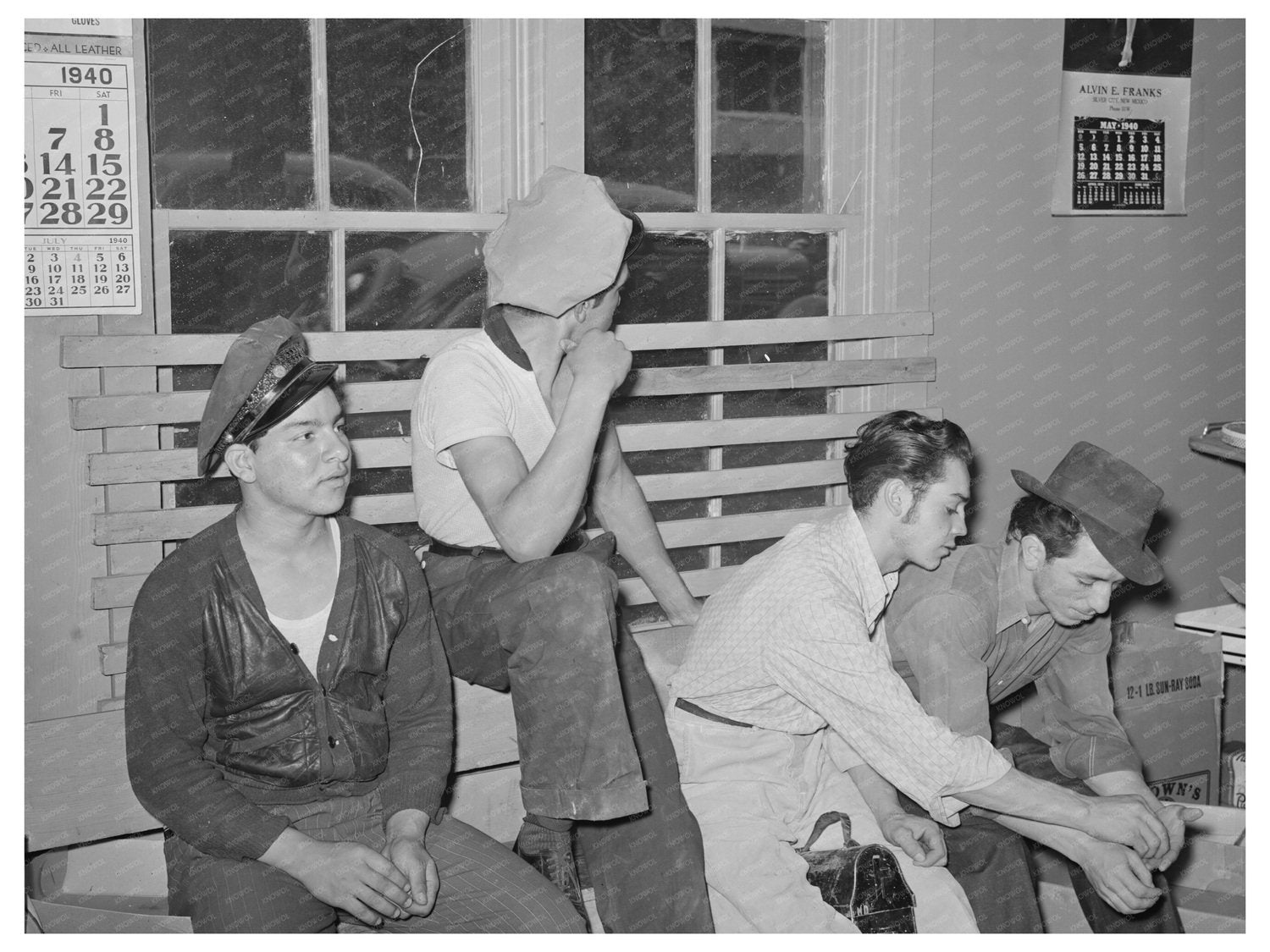 Miners in Commissary Mogollon New Mexico June 1940