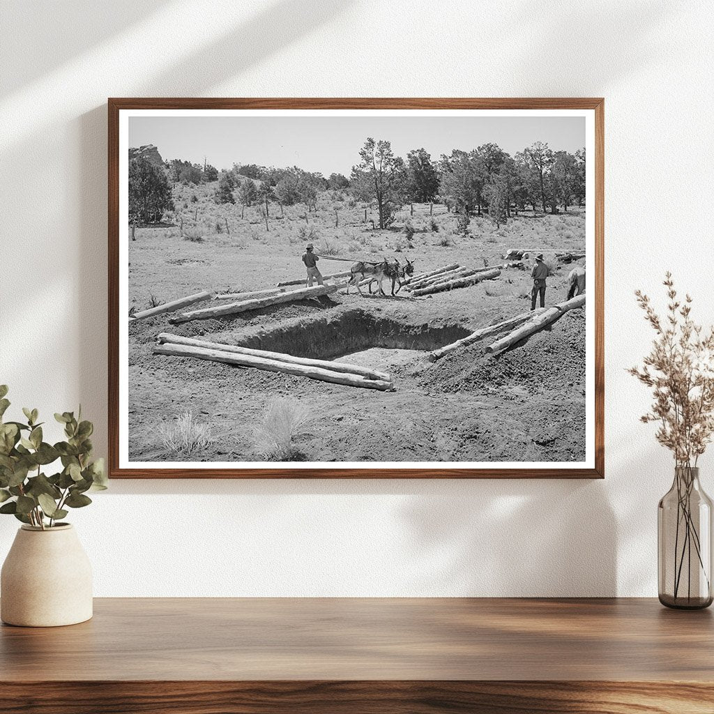 Dugout Construction in Pie Town New Mexico June 1940
