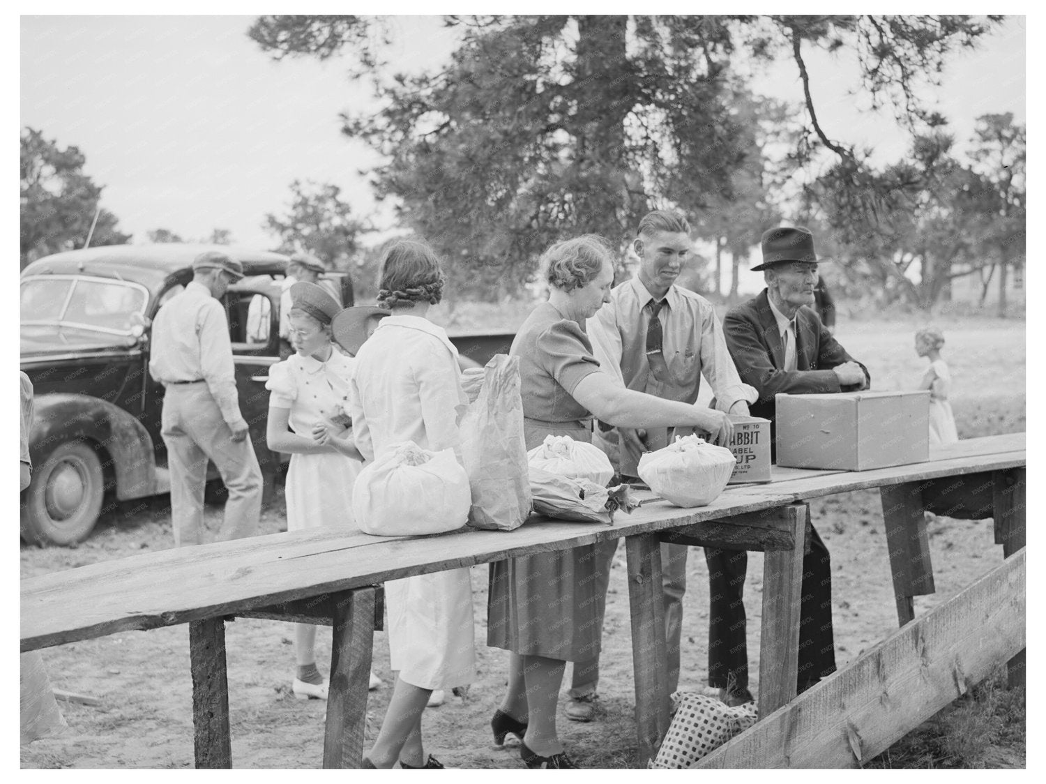 Dinner on the Grounds Pie Town New Mexico June 1944