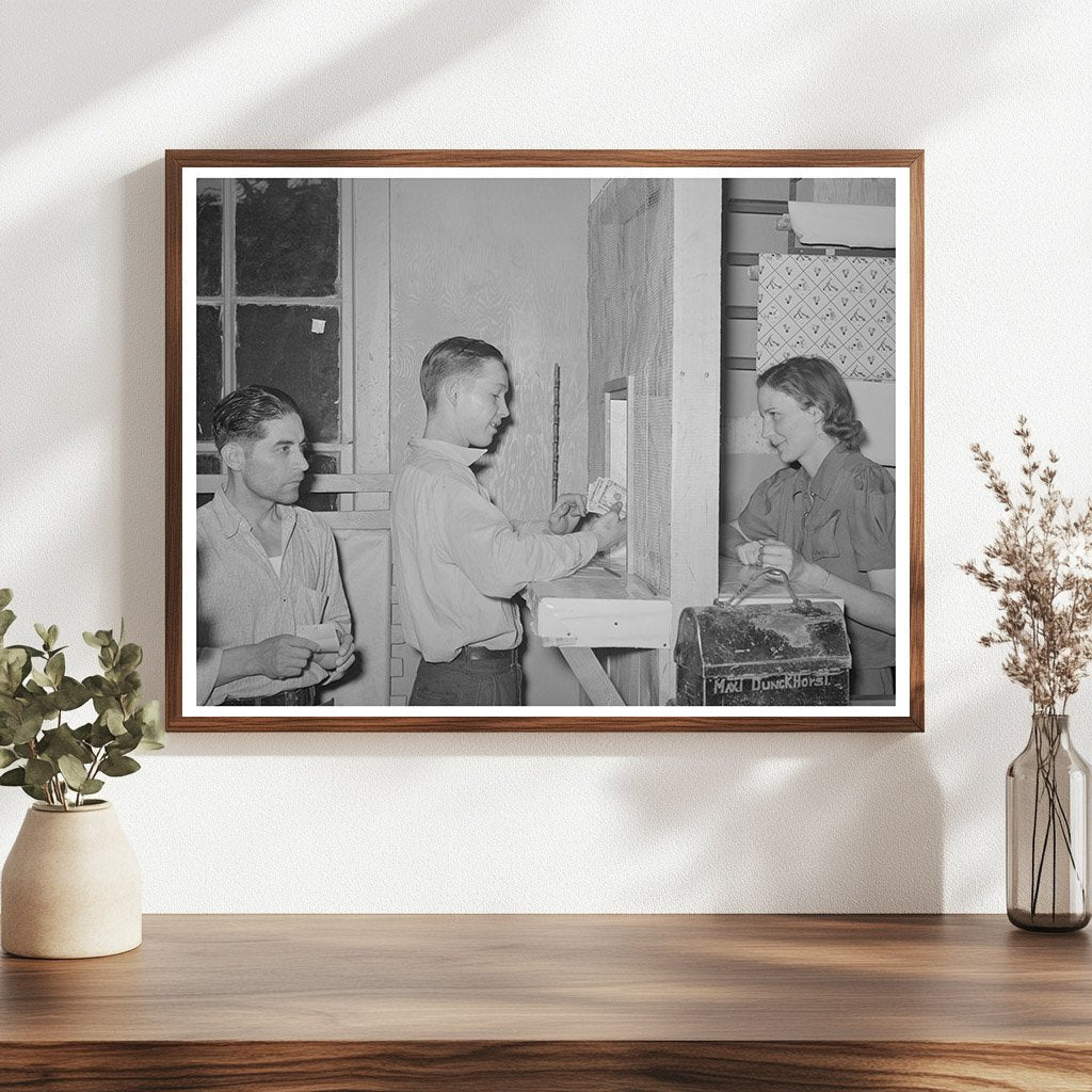 Miner Cashing Check in Mogollon New Mexico June 1940