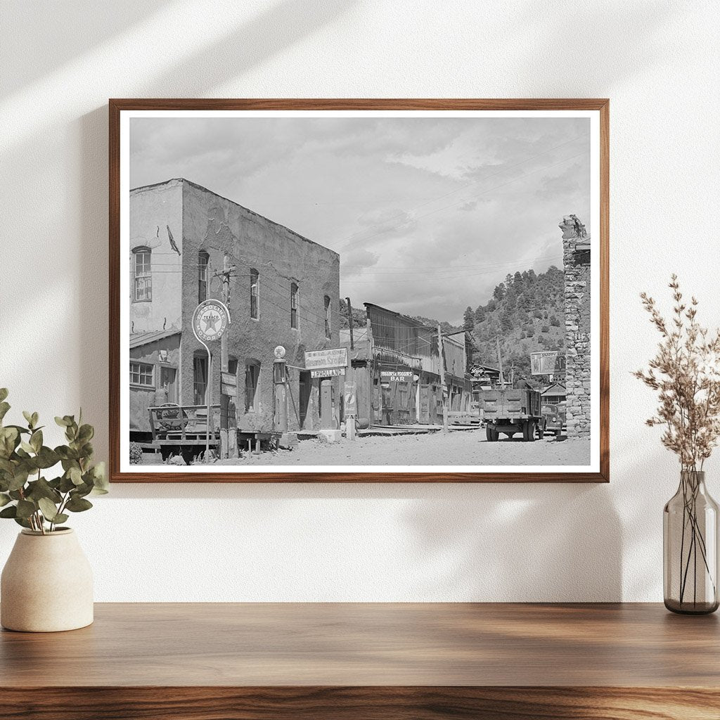 Mogollon New Mexico Main Street Historic Image June 1940