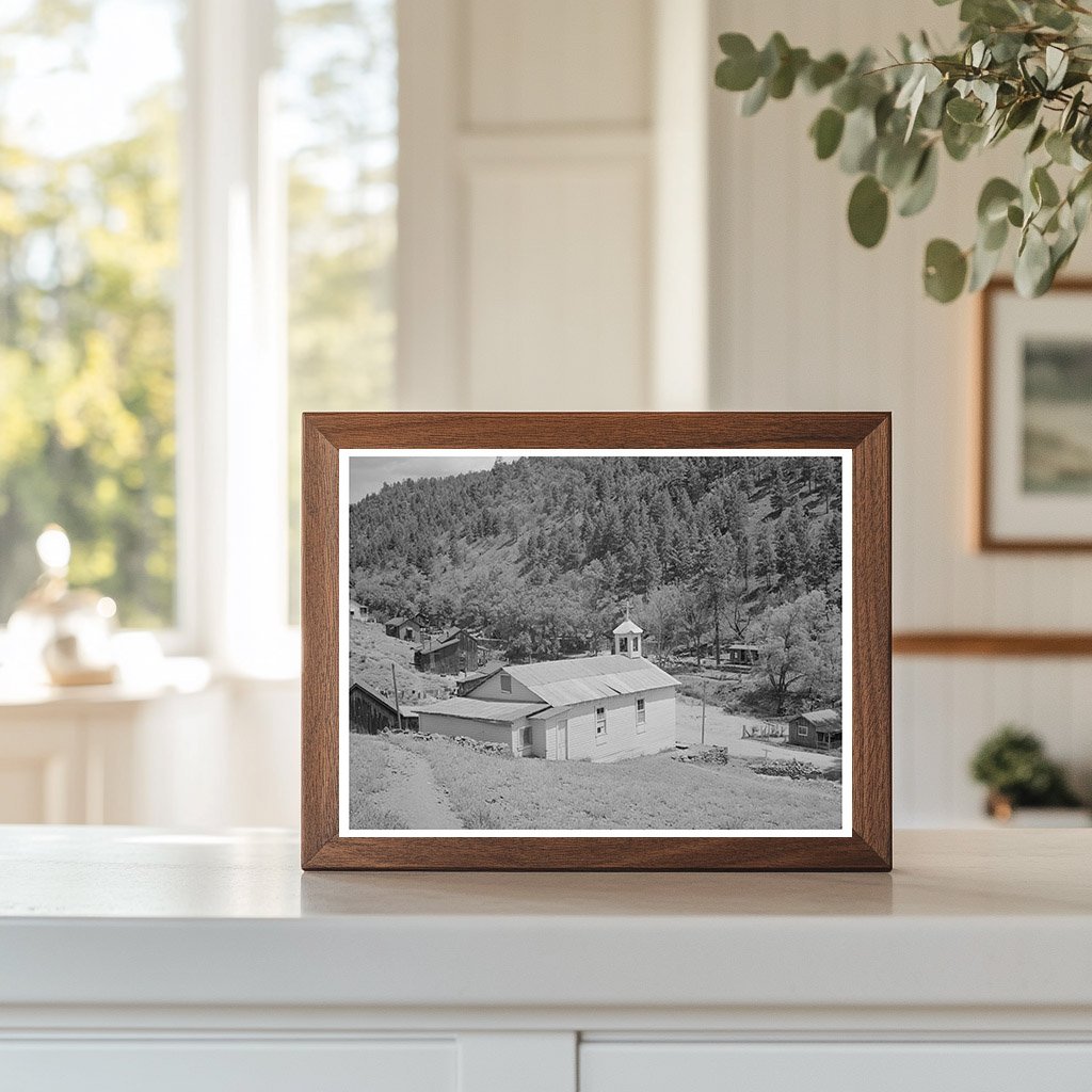 1940 Church and Miners Homes in Mogollon New Mexico