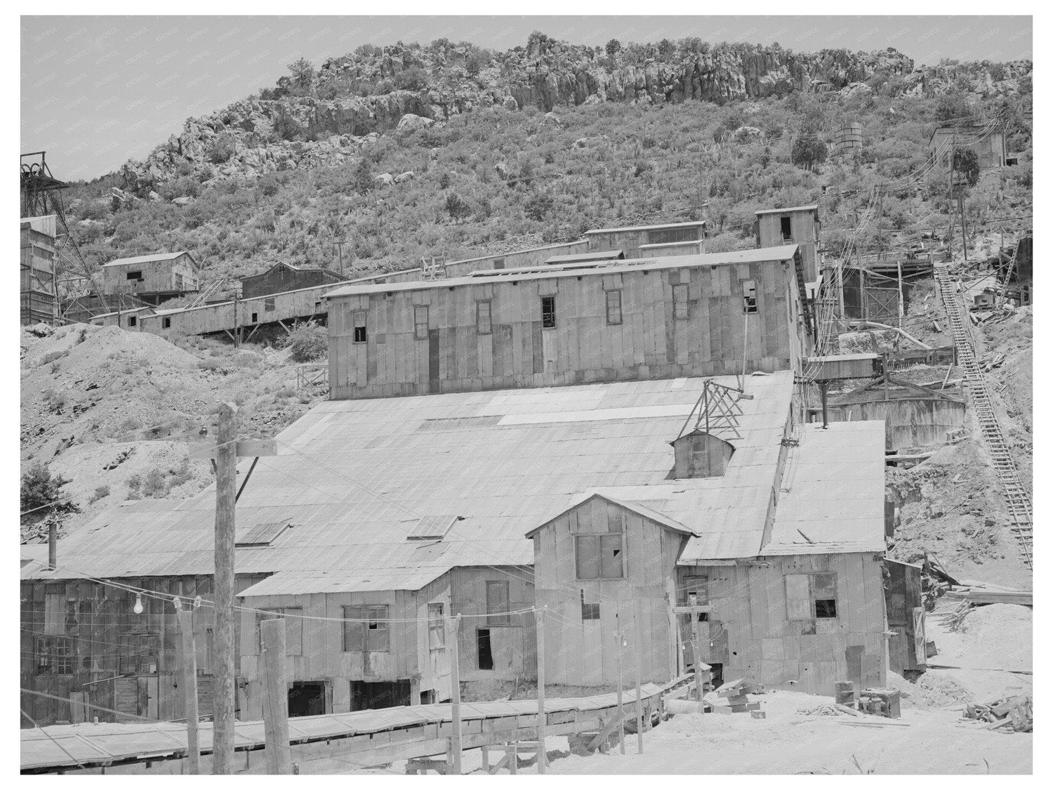 Mill at Gold Mine in Mogollon New Mexico June 1940