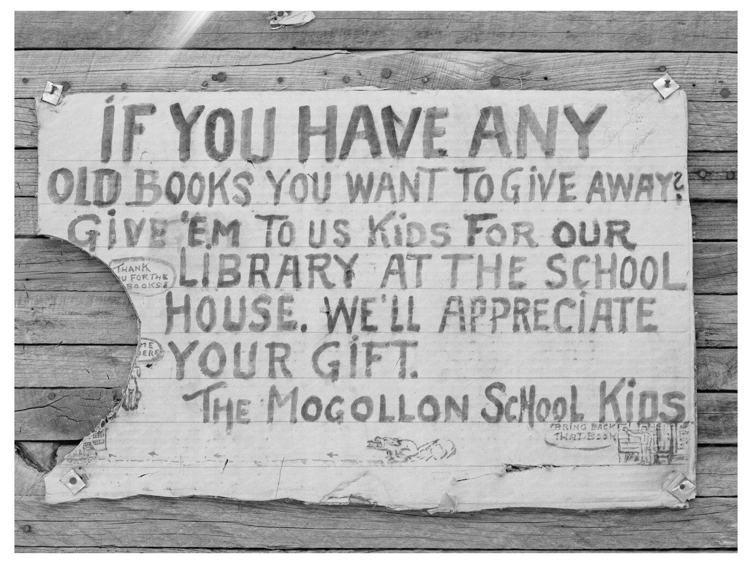 Mogollon New Mexico Vintage Sign June 1940