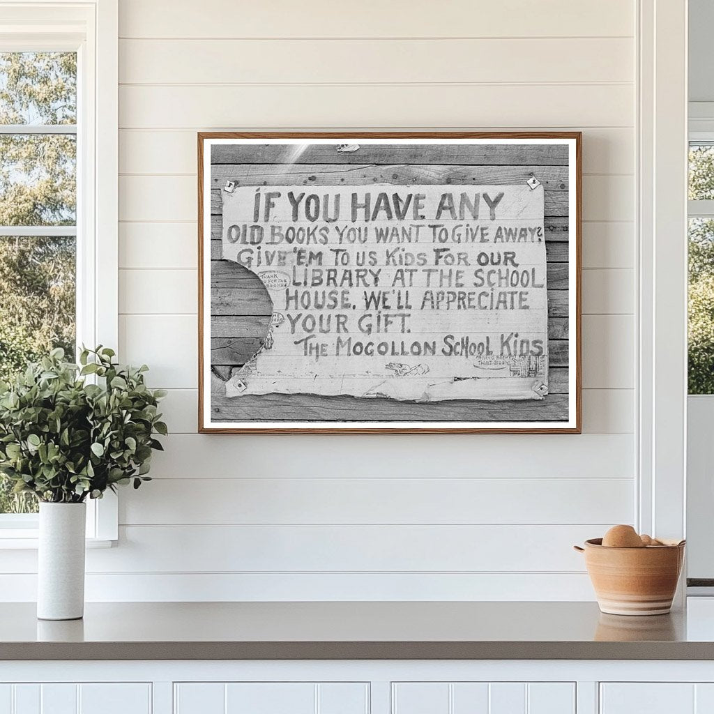 Mogollon New Mexico Vintage Sign June 1940