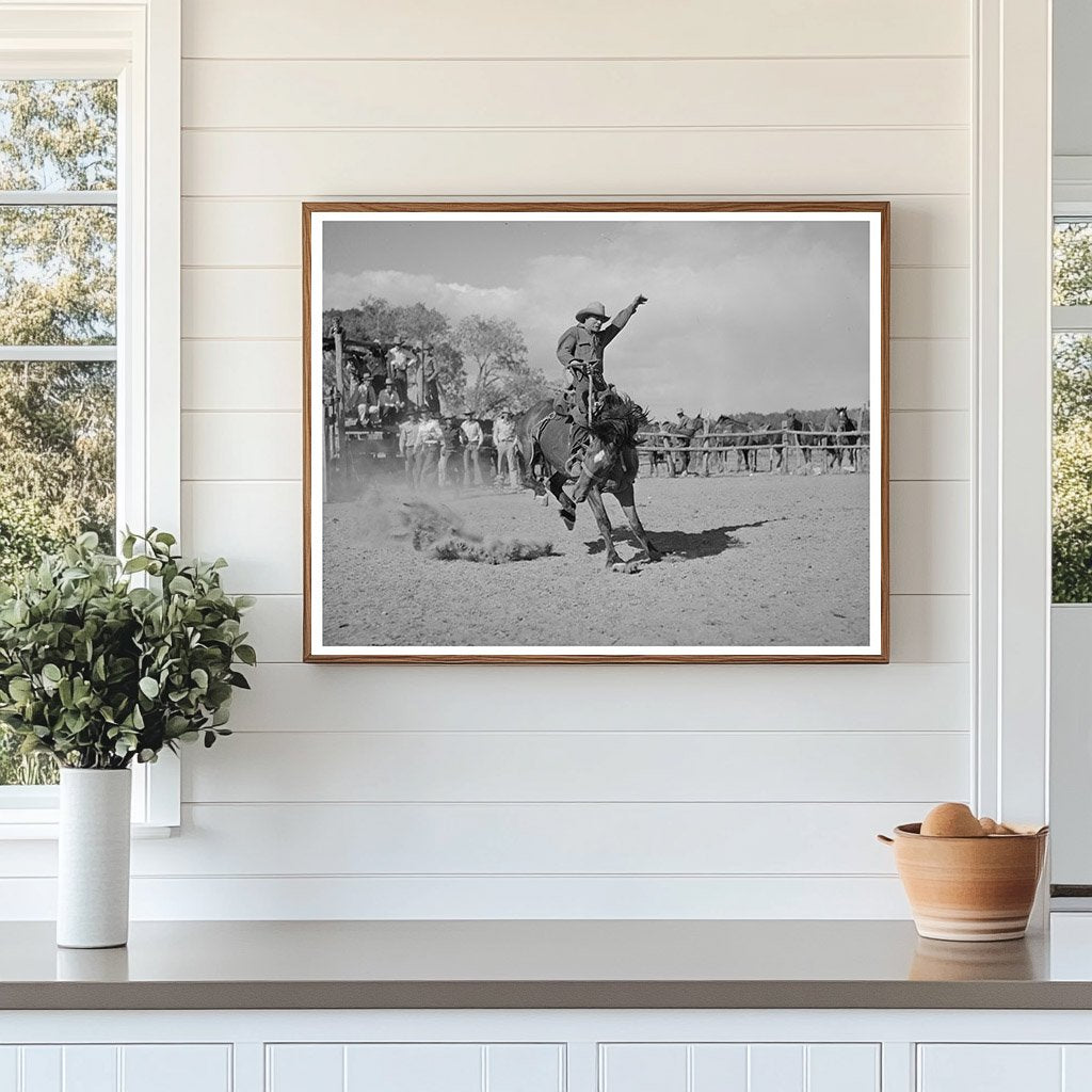 Bronc Busting Rodeo in Quemado New Mexico June 1940