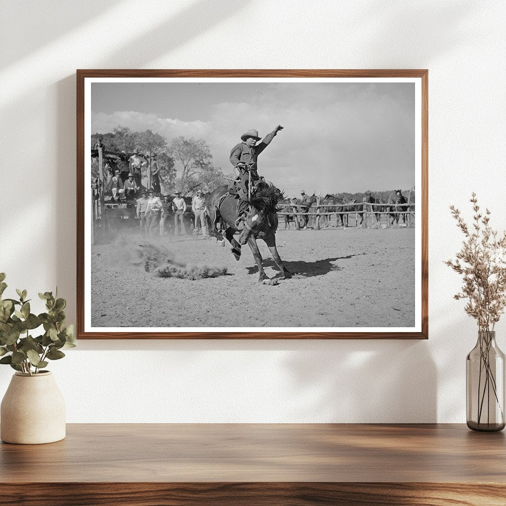 Bronc Bustin at Quemado Rodeo New Mexico June 1940