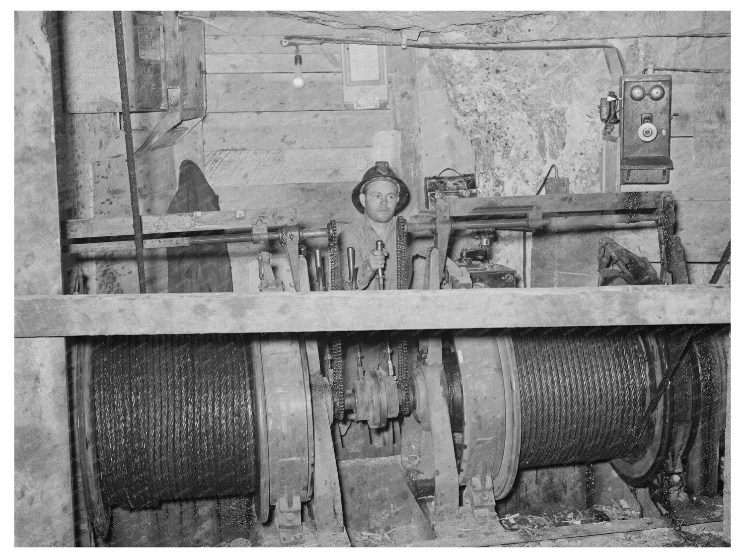 Cable Hoist Operator at Mogollon Gold Mine June 1940