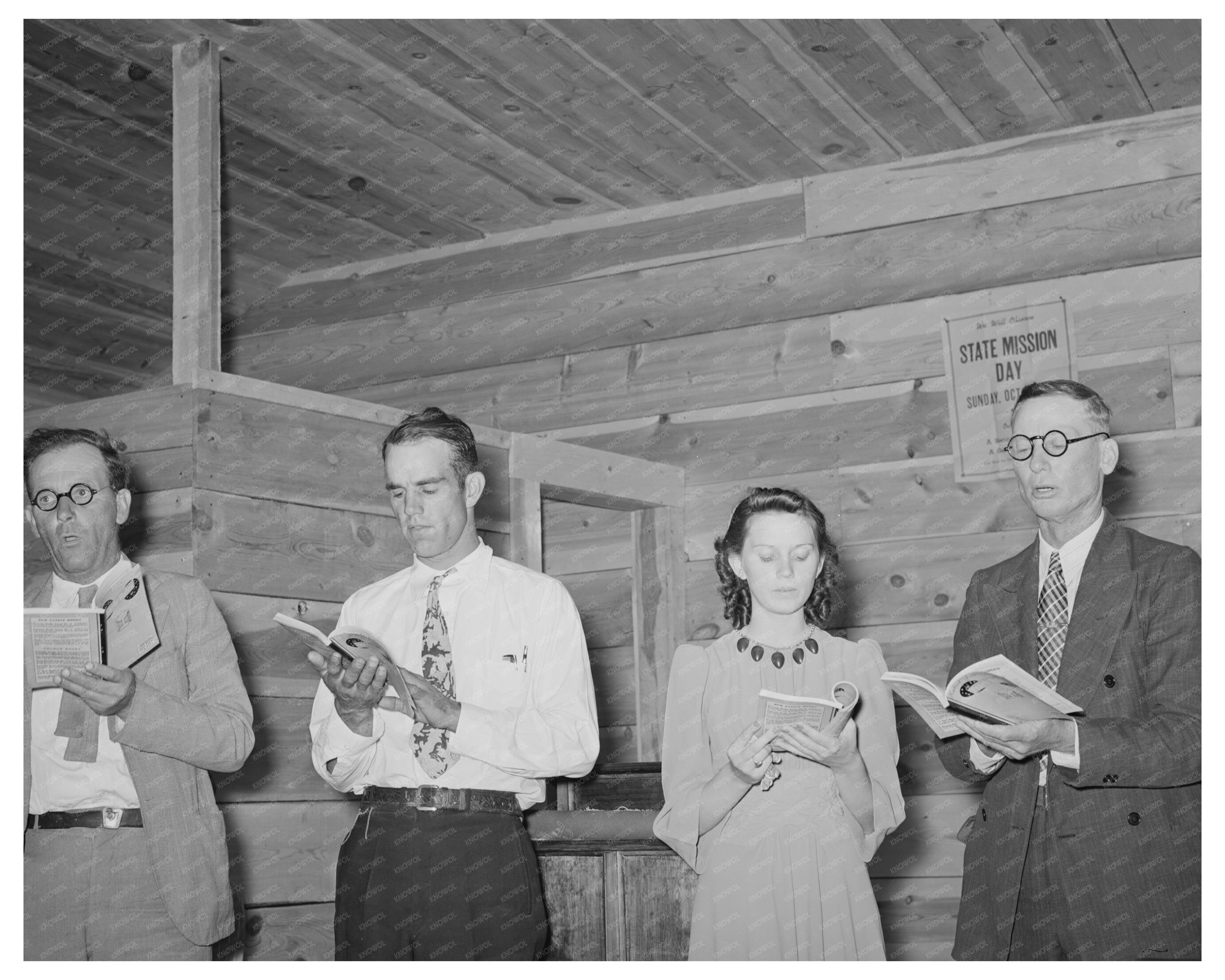 Mixed Quartette Community Sing in Pie Town New Mexico 1940