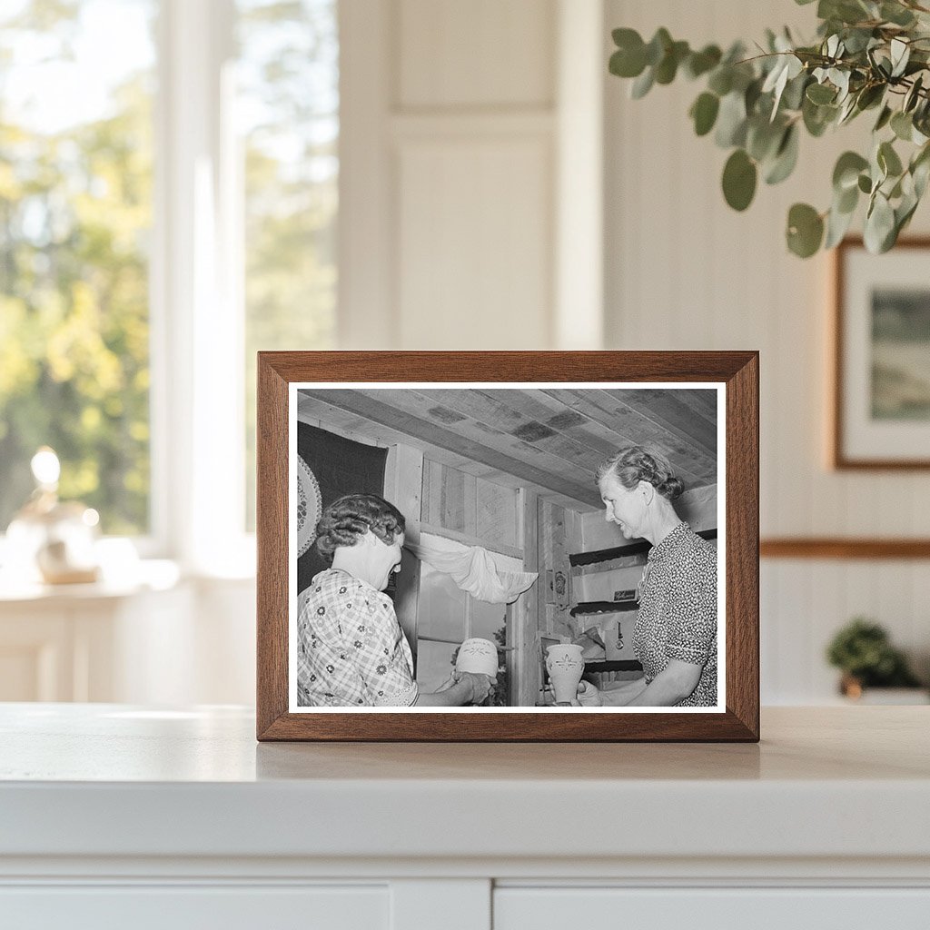 Woman Buying Pottery in Pie Town New Mexico 1940