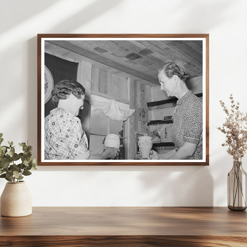 Woman Buying Pottery in Pie Town New Mexico 1940