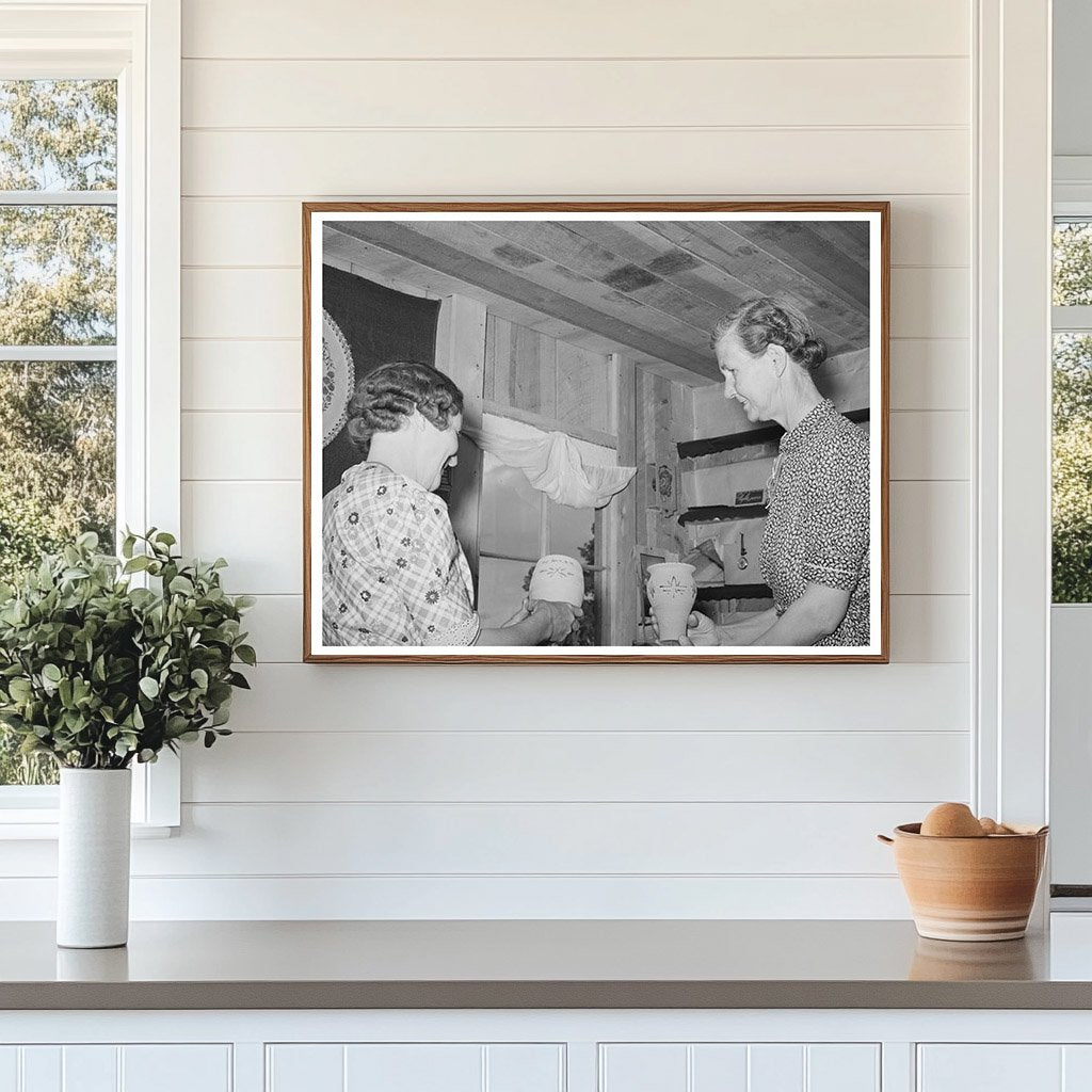 Woman Buying Pottery in Pie Town New Mexico 1940