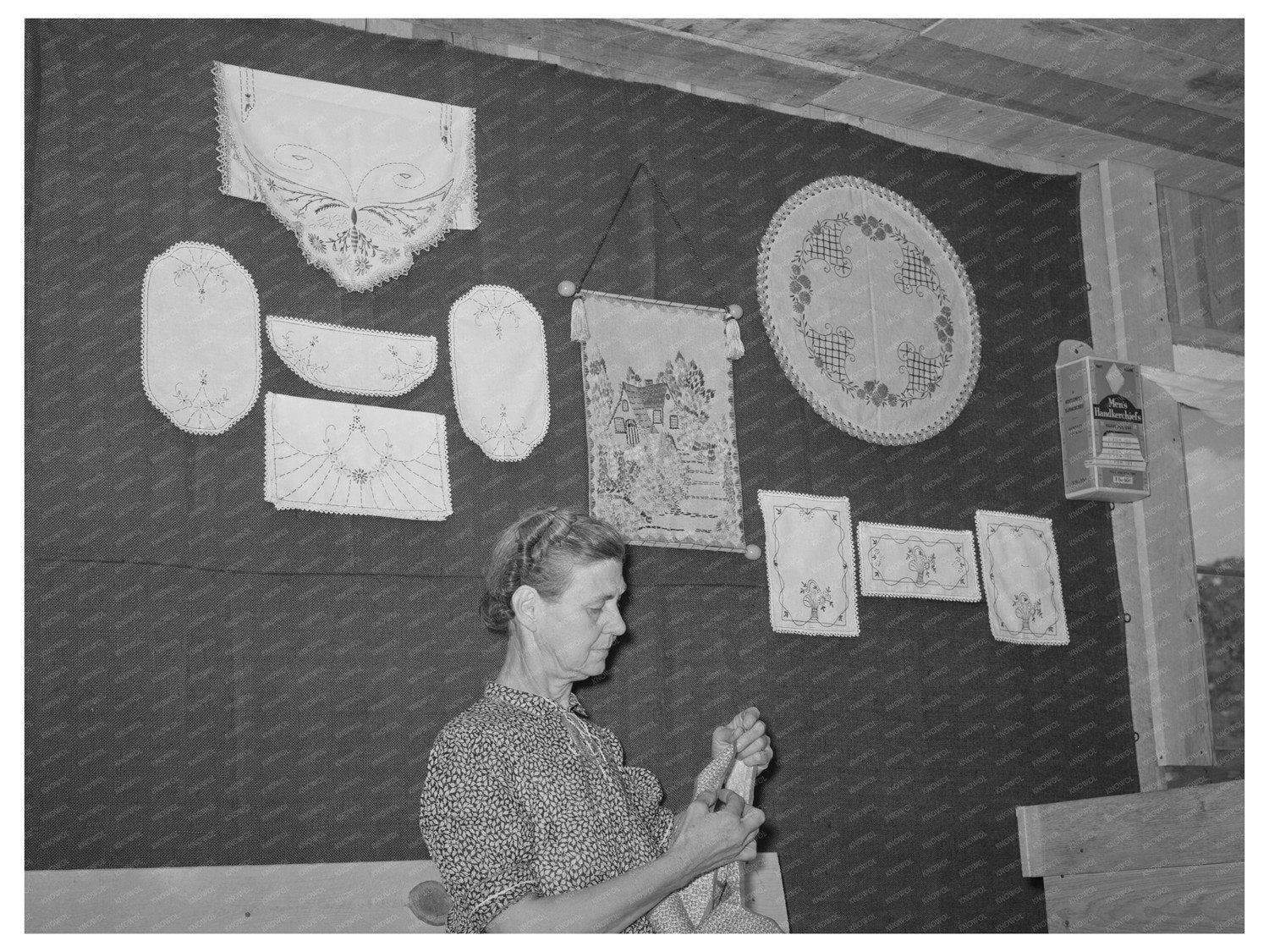 Woman in Curio Shop in Pie Town New Mexico 1940