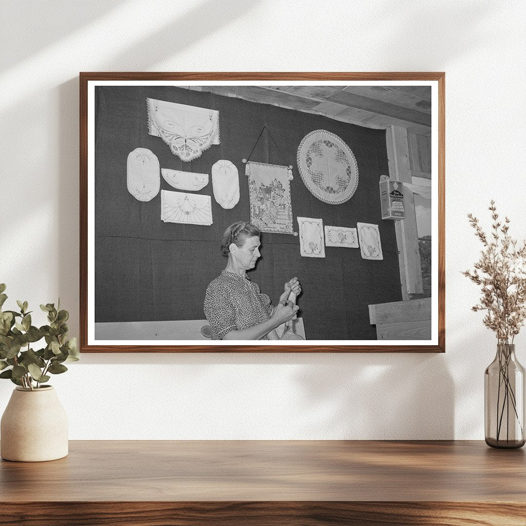 Woman in Curio Shop in Pie Town New Mexico 1940
