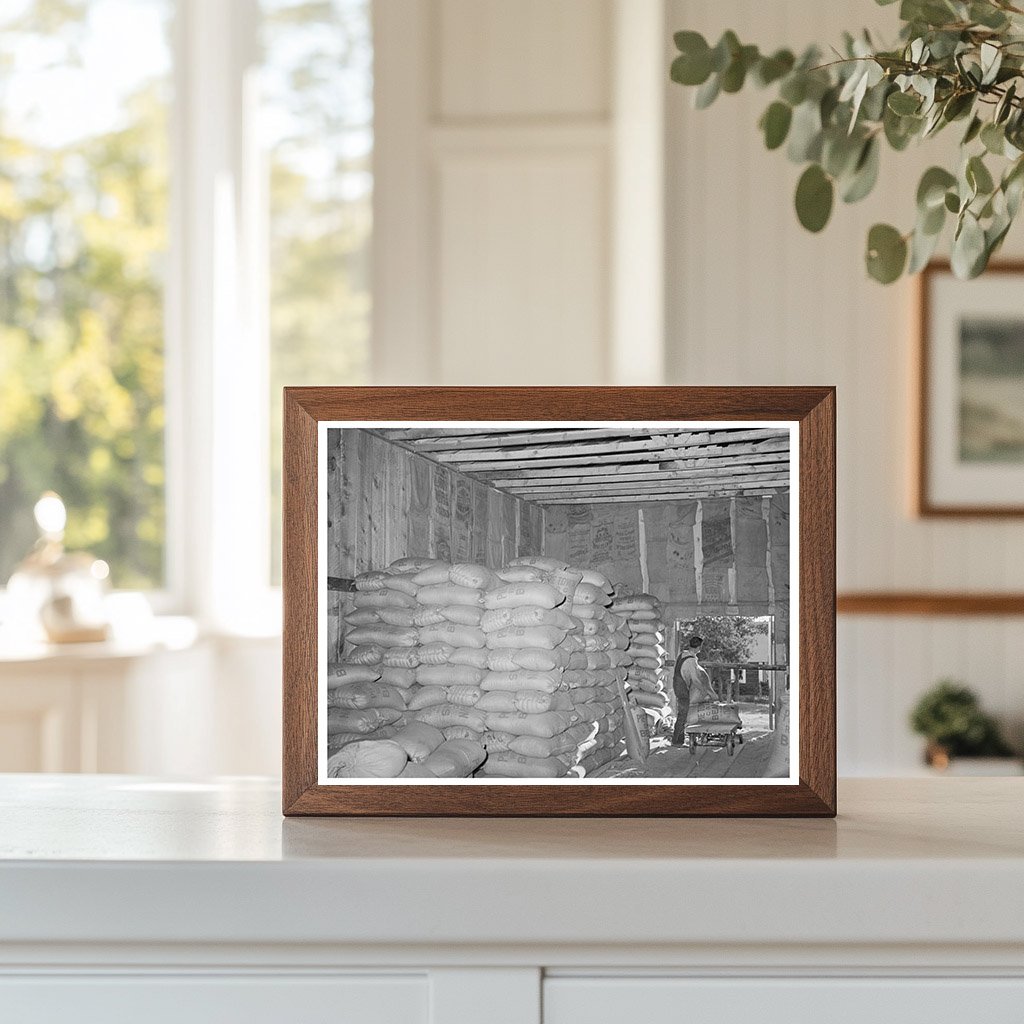 Bean Warehouse Interior in Pie Town New Mexico 1940