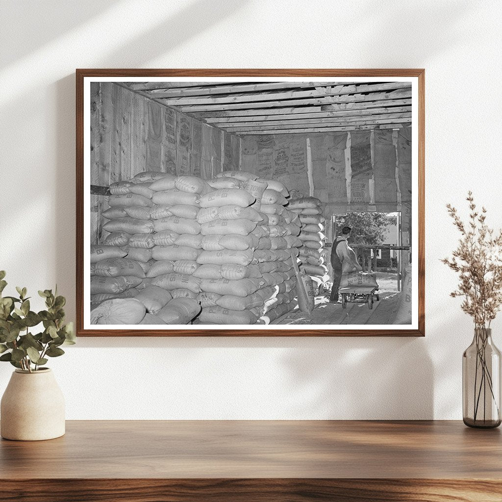 Bean Warehouse Interior in Pie Town New Mexico 1940