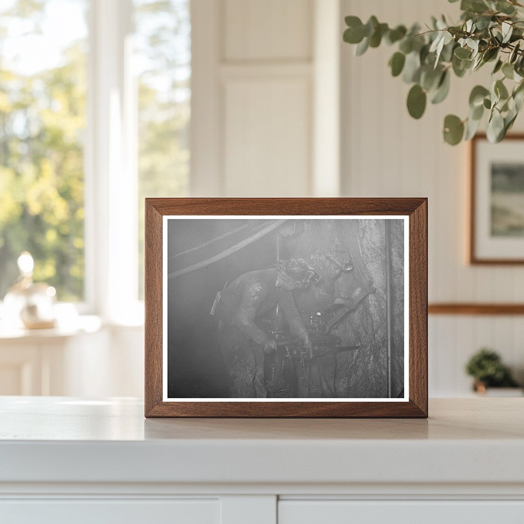 Gold Miner with Pneumatic Drill Mogollon New Mexico 1940