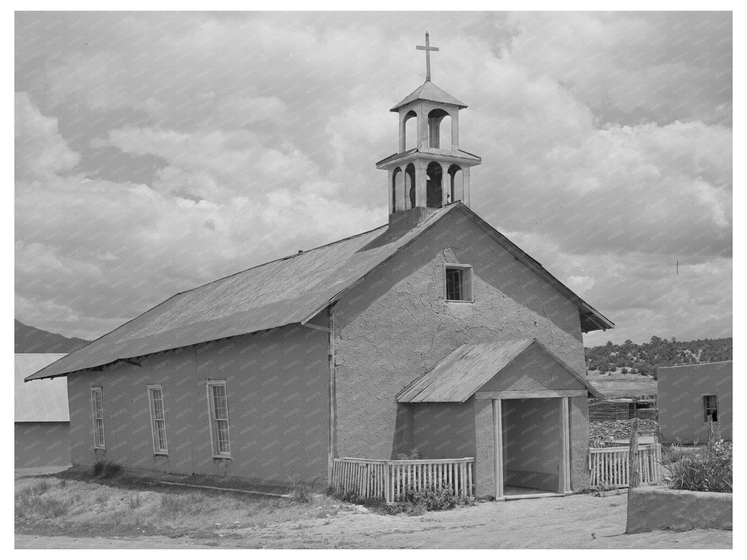 Catholic Church in Chamisal New Mexico July 1940