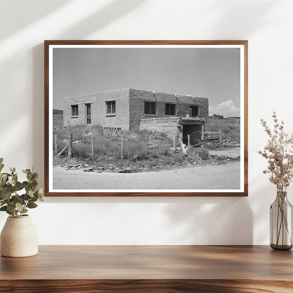 Spanish-American Adobe House in Chamisal New Mexico 1940