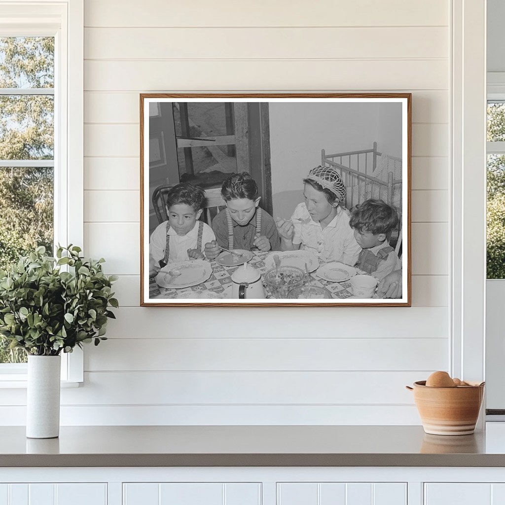 Spanish-American Family Dinner in Chamisal New Mexico 1940