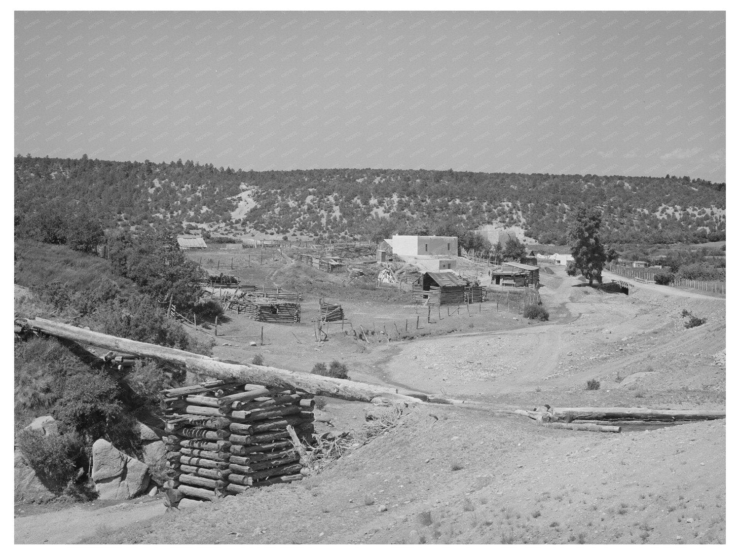 Irrigation at Spanish-American Farm Trampas New Mexico 1940