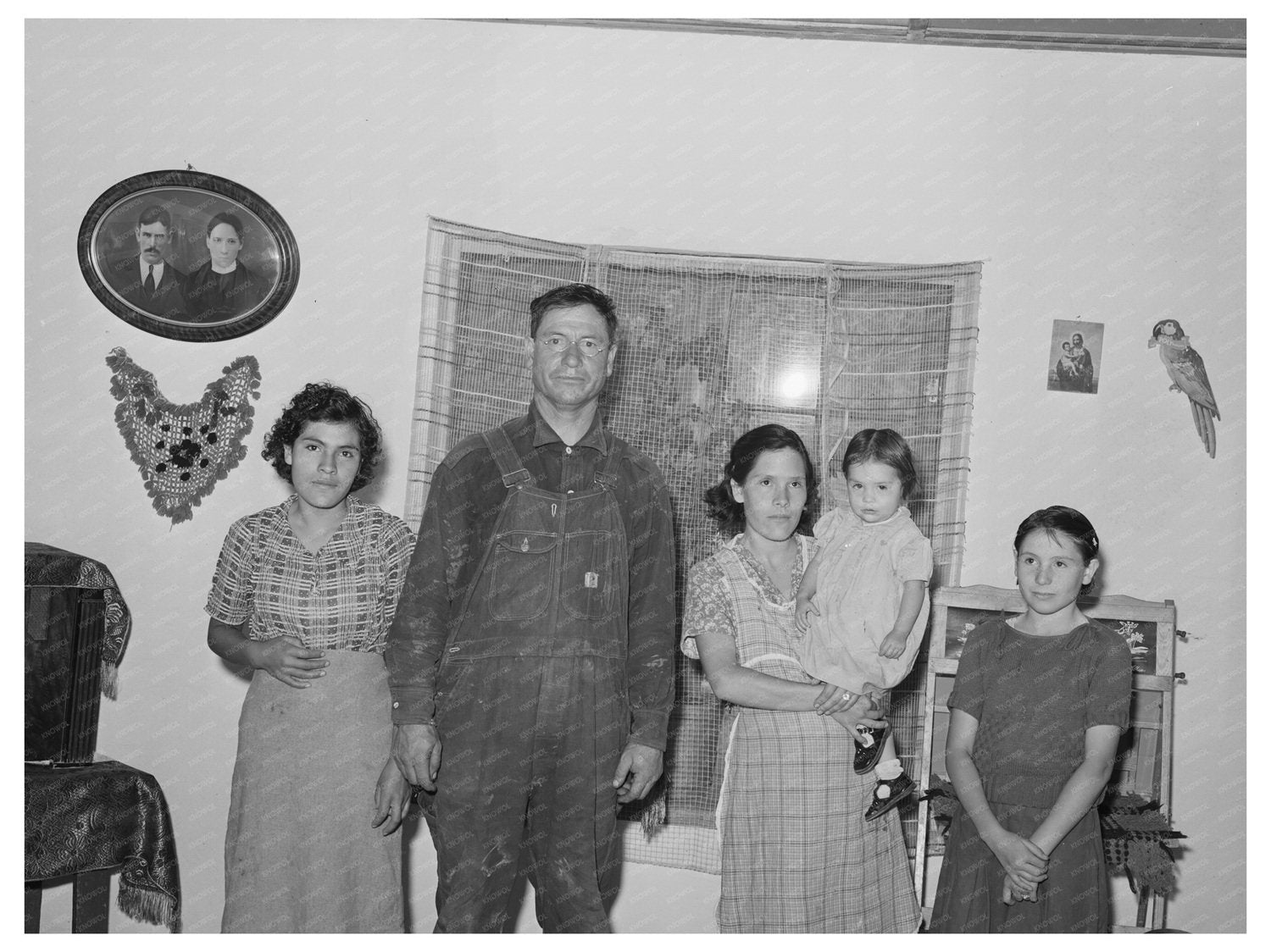 Spanish-American Farmer Family in Chamisal New Mexico 1940