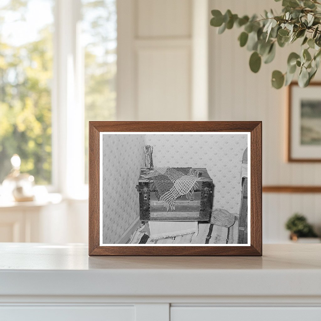 Vintage Trunk in Bedroom Chamisal New Mexico 1940