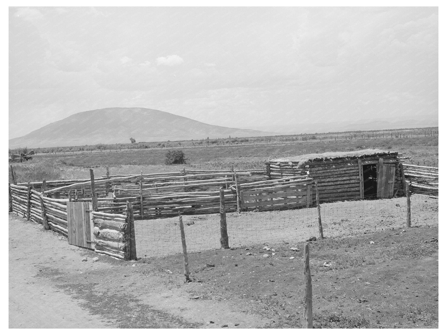 Costilla Horse Barn and Corral Taos County New Mexico 1940