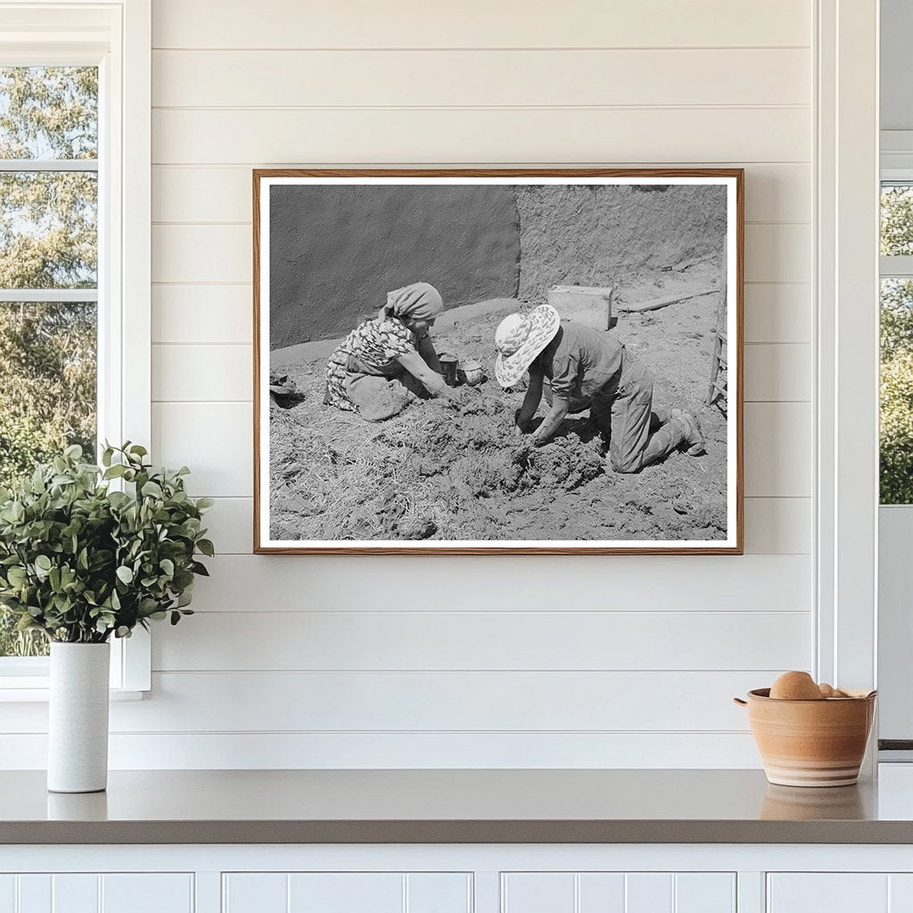 Chamisal New Mexico Straw and Mud Construction July 1940