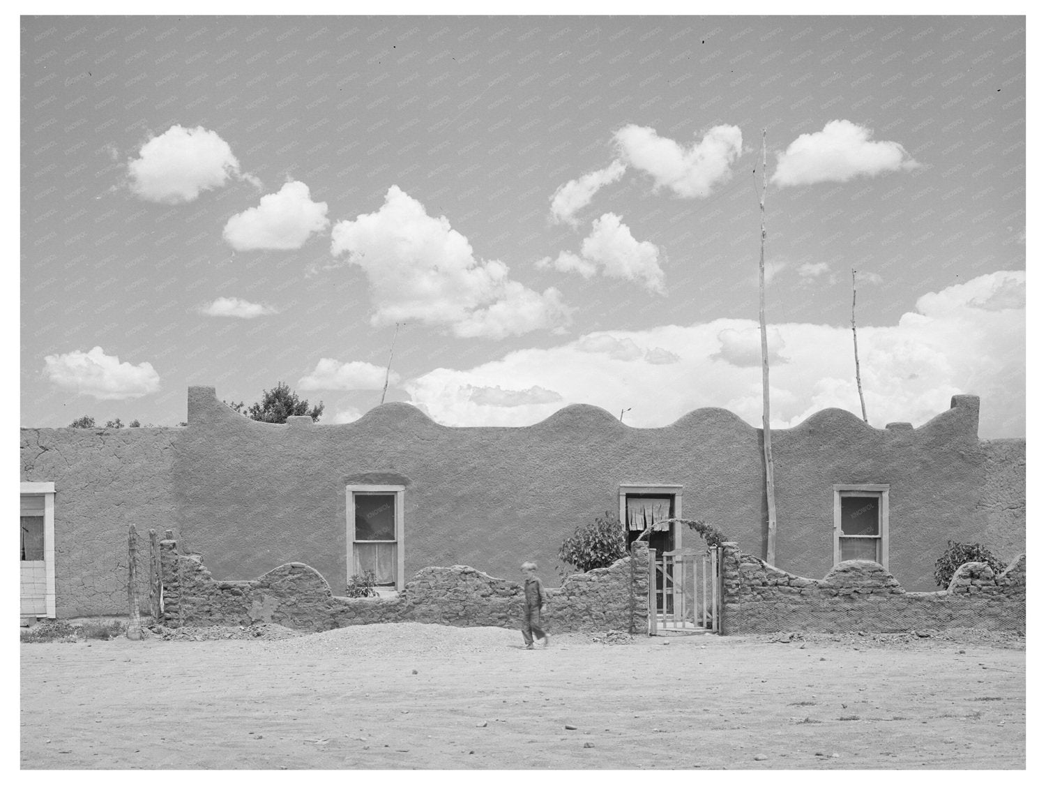 Adobe House in Costilla New Mexico July 1940