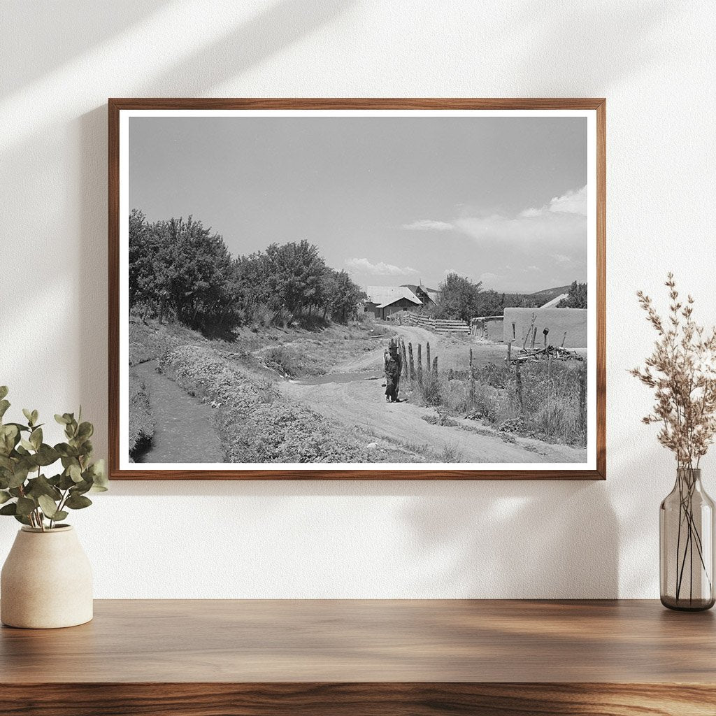 Irrigation Ditch at Chamisal New Mexico July 1940