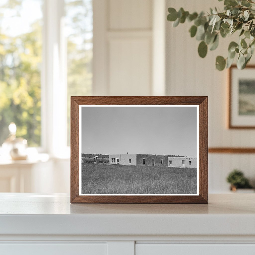 Adobe Home of Spanish-American Farmer Chamisal New Mexico 1940