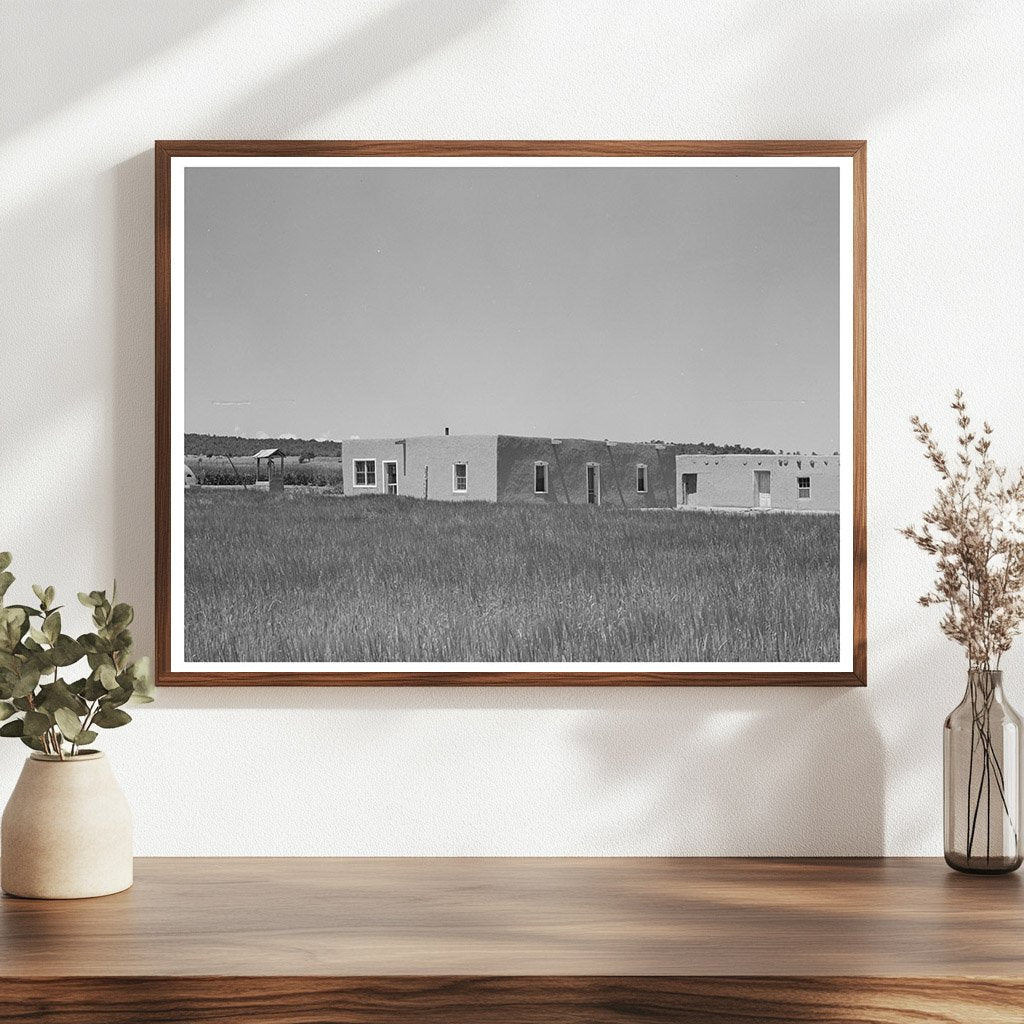 Adobe Home of Spanish-American Farmer Chamisal New Mexico 1940