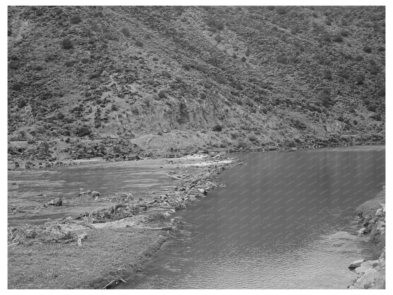 Irrigation Diversion Dam Rio Grande Taos County 1940