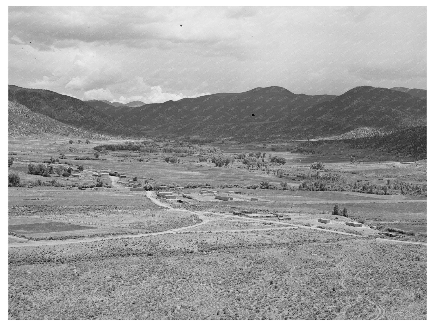 Irrigated Farmland in Rio Costilla Amalia New Mexico 1940
