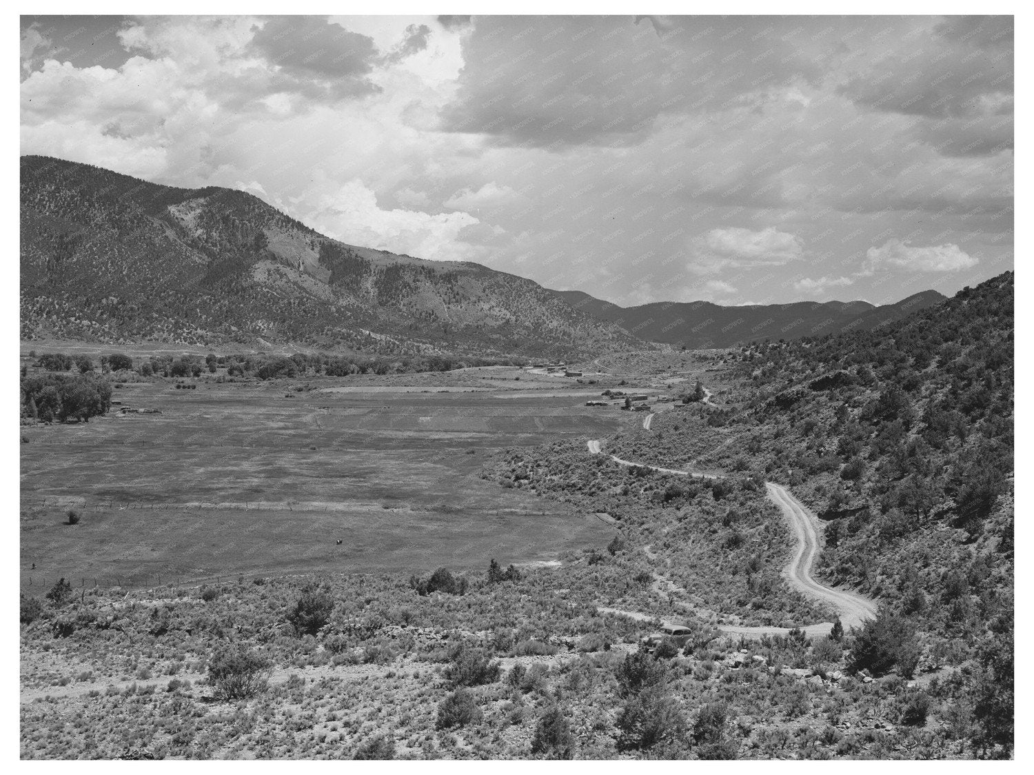 Valley of the Rio Costilla New Mexico July 1940 Landscape