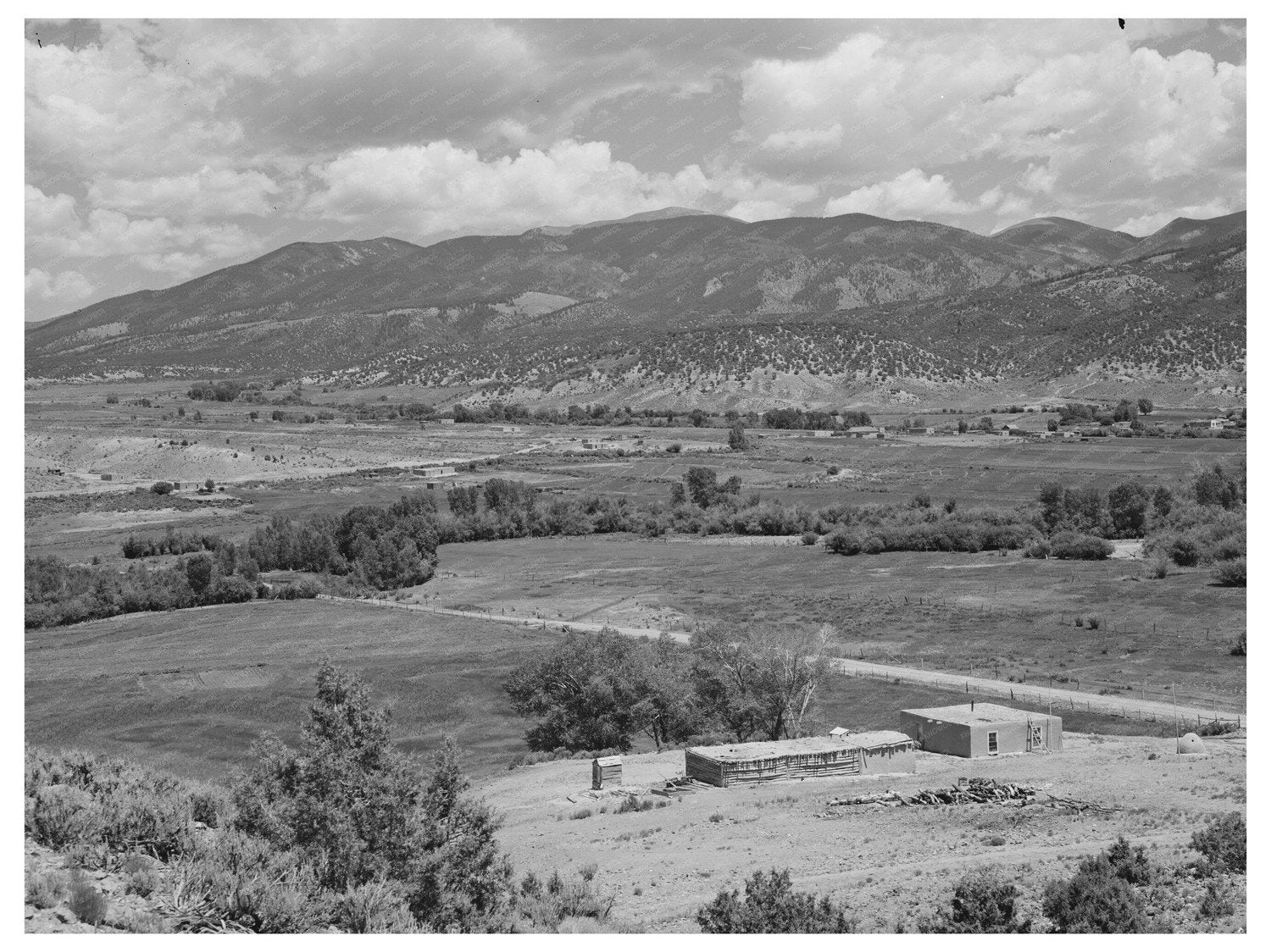 Vintage Farmstead of Spanish-American Farmer 1940
