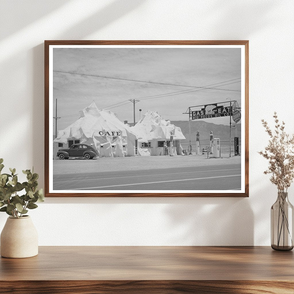 Cafe and Filling Station on Highway 66 New Mexico 1940