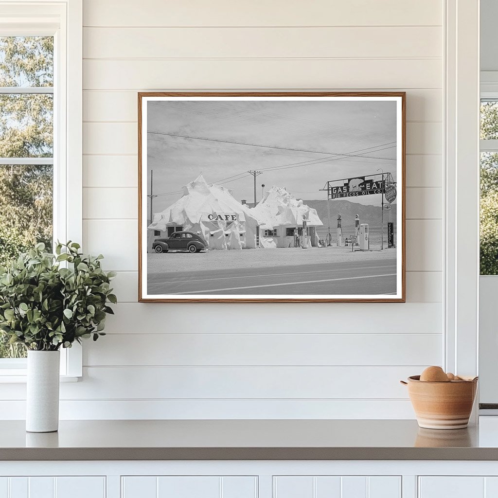 Cafe and Filling Station on Highway 66 New Mexico 1940