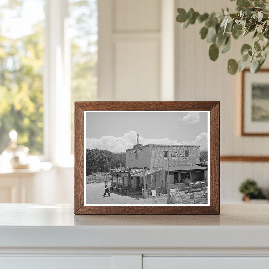 Costilla New Mexico Post Office July 1940 Vintage Photo
