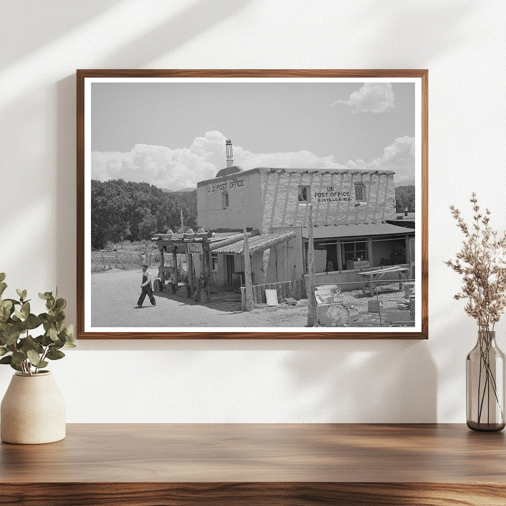 Costilla New Mexico Post Office July 1940 Vintage Photo
