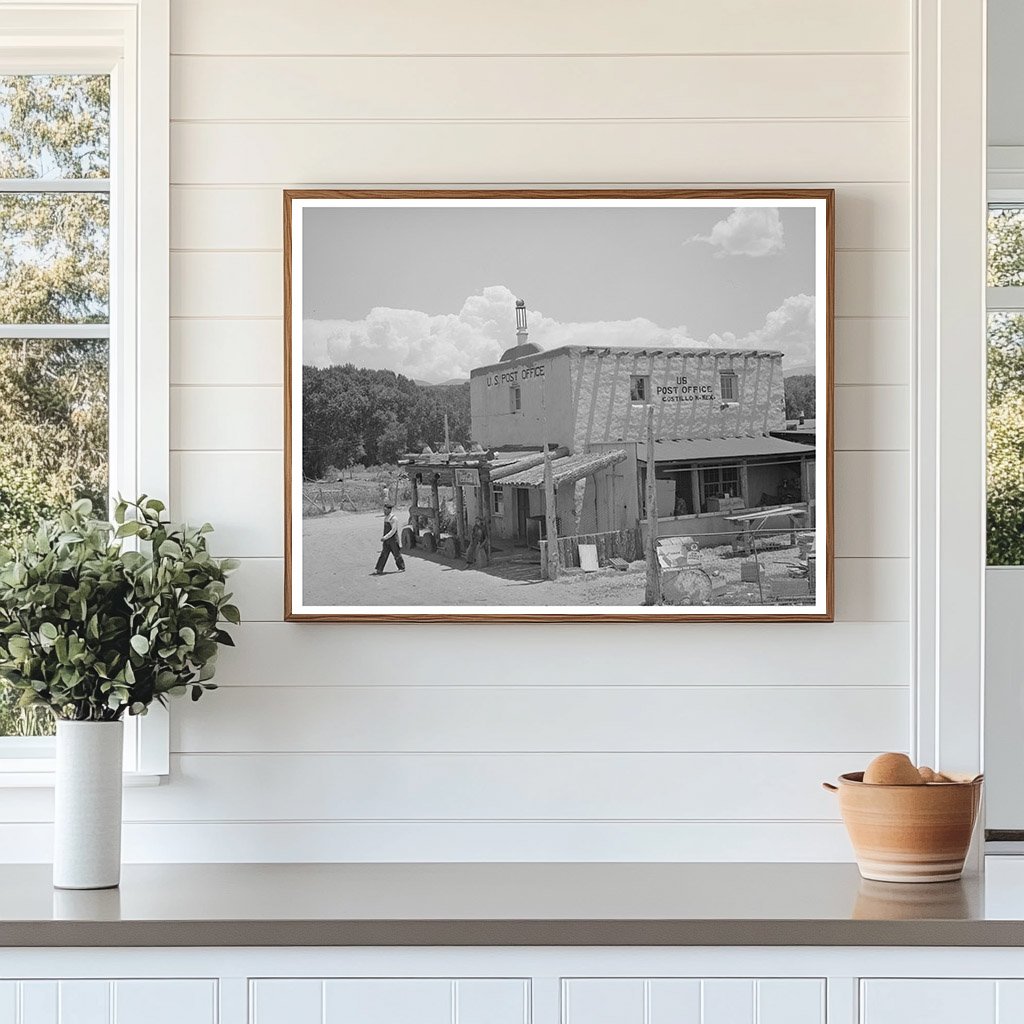 Costilla New Mexico Post Office July 1940 Vintage Photo