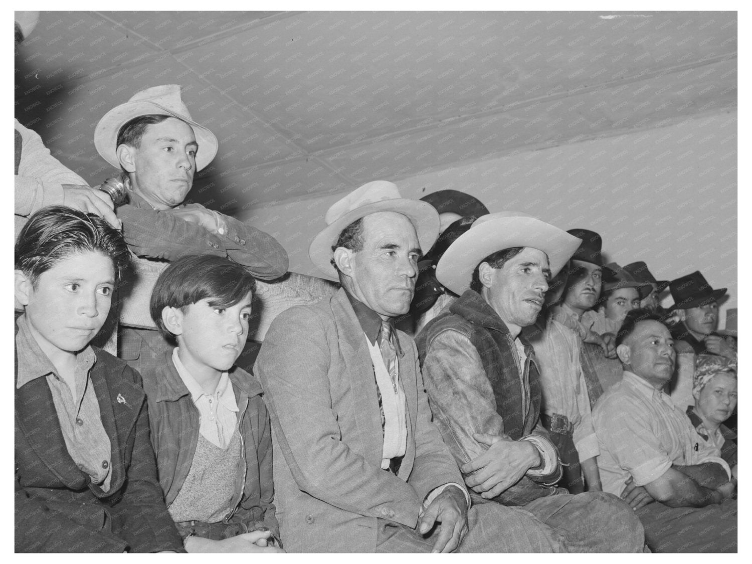 Spanish-Americans at Traveling Show in Penasco 1940