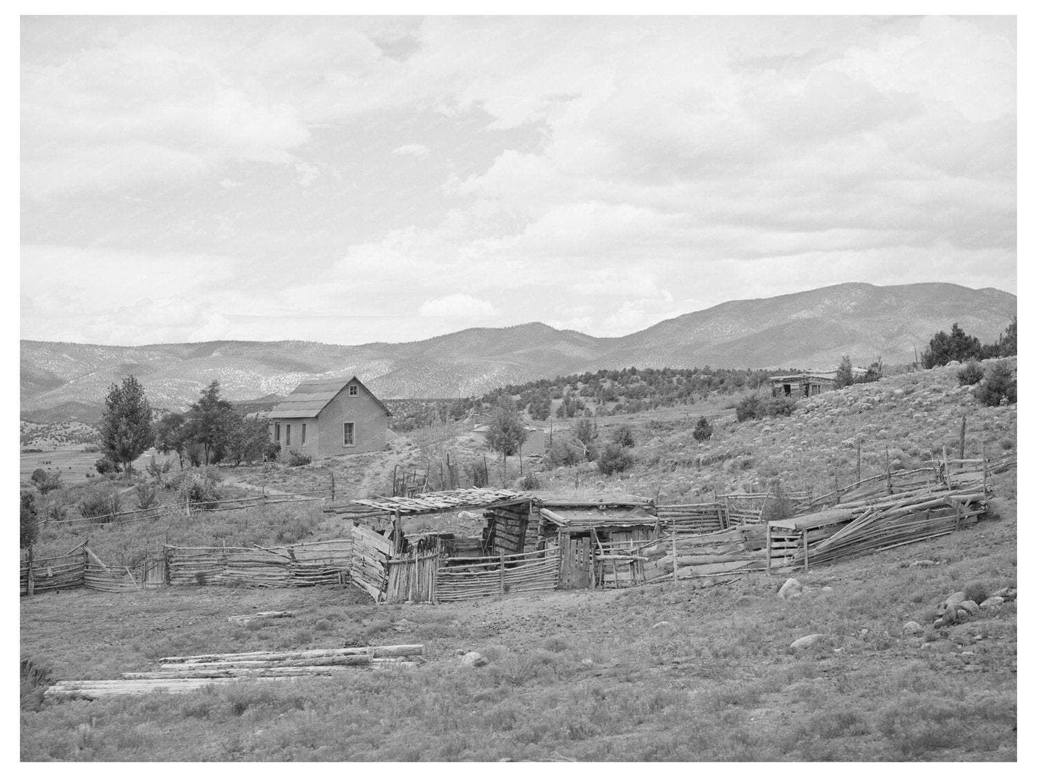 Spanish-American Farmstead in Chamisal New Mexico 1940