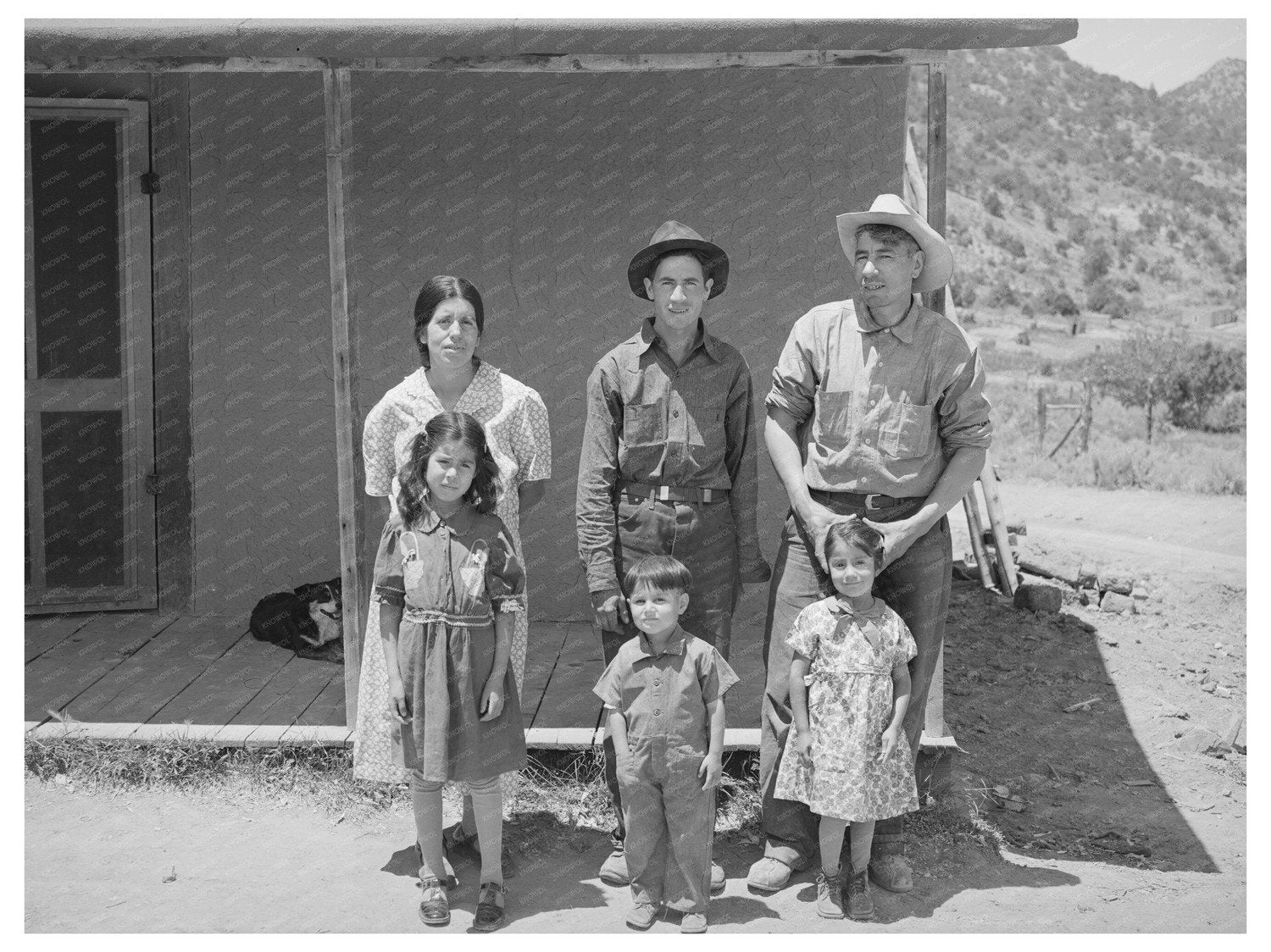 Spanish-American Farm Family in Amalia New Mexico 1940