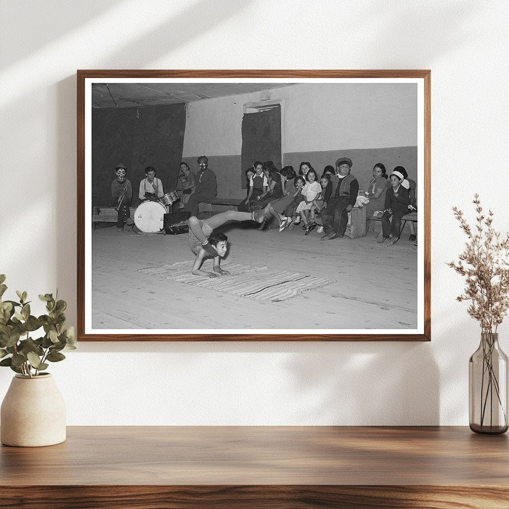Acrobat Performance at Traveling Show Penasco 1940