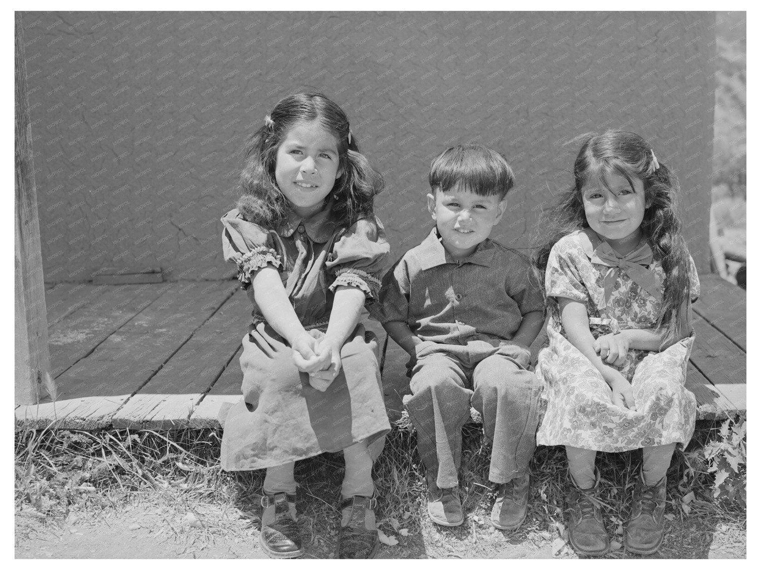 Children of Spanish-American Farmer Amalia New Mexico 1940
