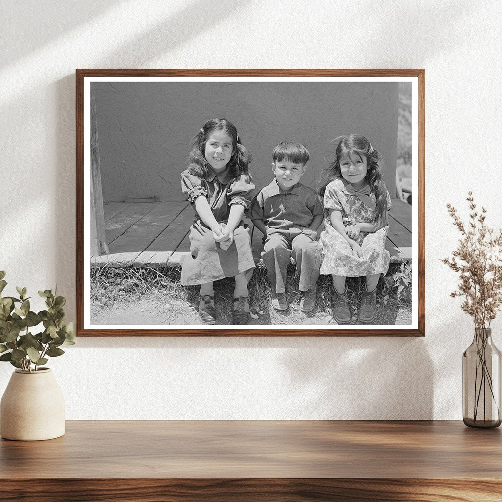 Children of Spanish-American Farmer Amalia New Mexico 1940