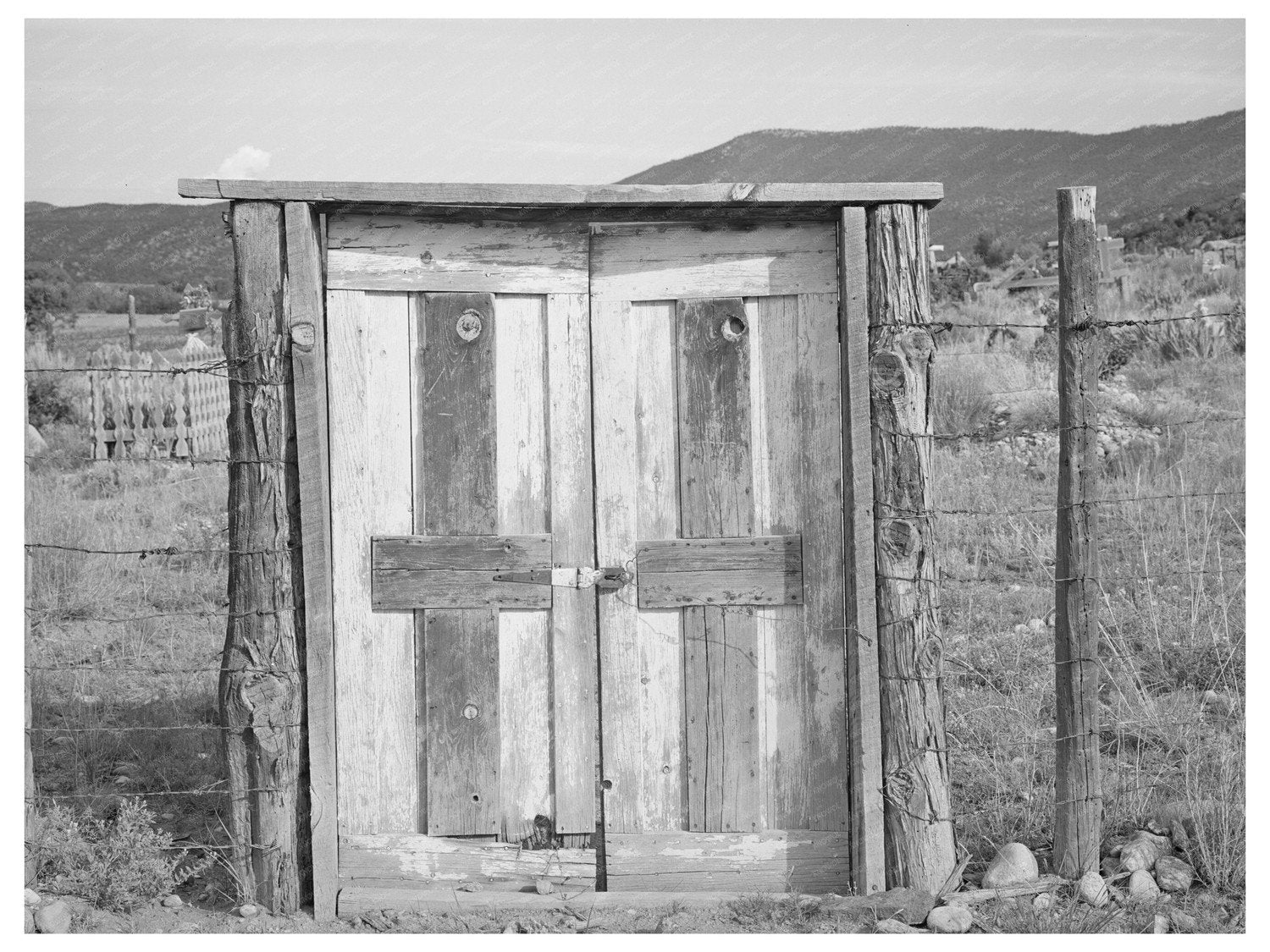 Penasco Cemetery Entrance New Mexico July 1940